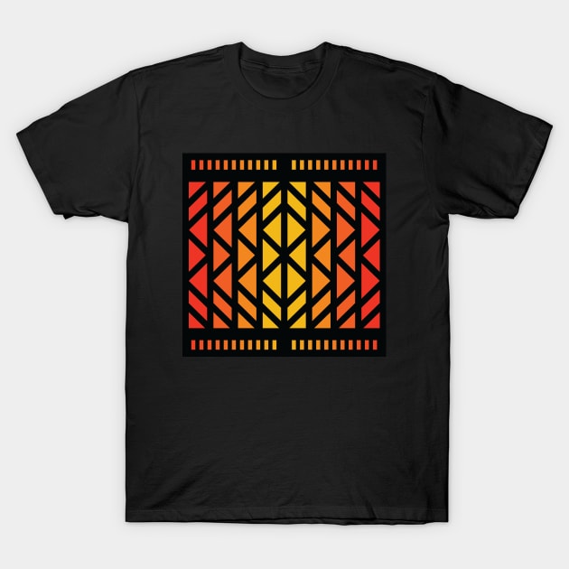 “Dimensional Shield” - V.4 Orange - (Geometric Art) (Dimensions) - Doc Labs T-Shirt by Doc Labs